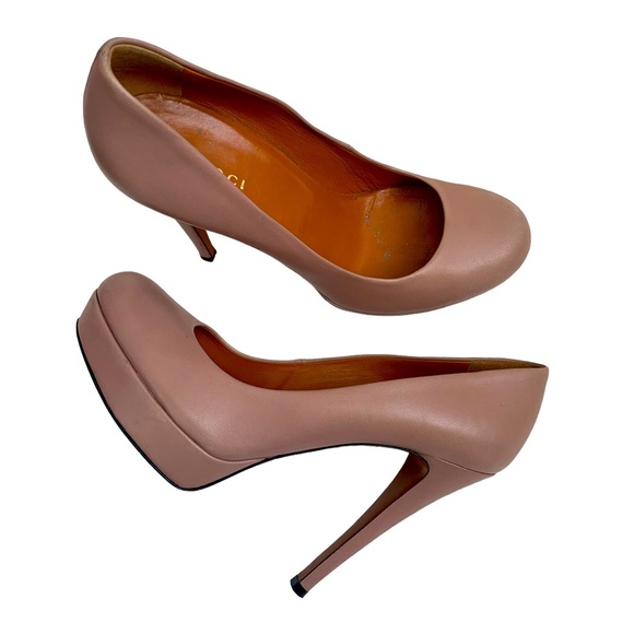 GUCCI Mauve Pink Platform Heels size 36.5 - Picture 8 of 10